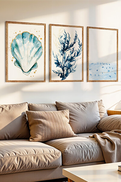 Zevahir Mobilya Dekorasyon Set de pictură din MDF cu cadru din lemn cu temati...