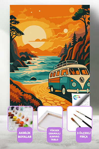 Tuvalle Özgürlüğün Ruhu Sayılarla Boyama Seti, Hobi Seti, 40X50 Tablo, Fırça ...