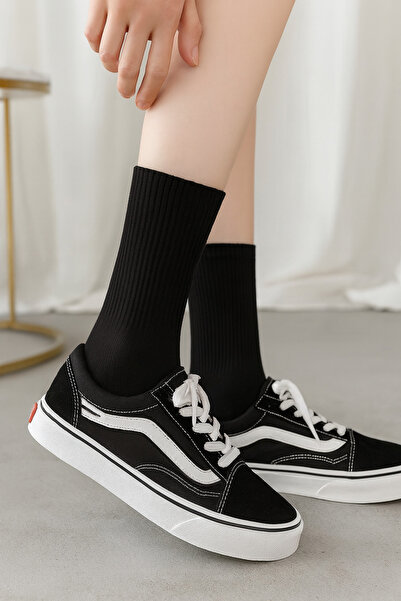 Zerenyus Памучни спортни чорапи, унисекс - 3 чифта, черни