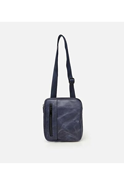 Hotiç Genuine Leather Navy Blue Men's Bag