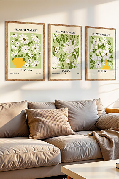 Zevahir Mobilya Dekorasyon Σετ ζωγραφικής MDF με θέμα τα ομορφιά της φύσης, 3...