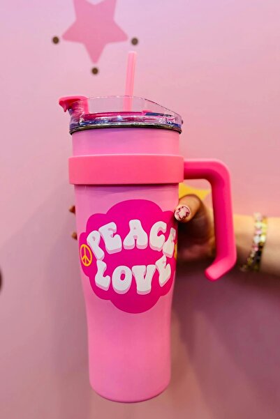 Miniso Sweet Funk Serisi Pipetli Büyük Kapasiteli Bardak (1600mL)