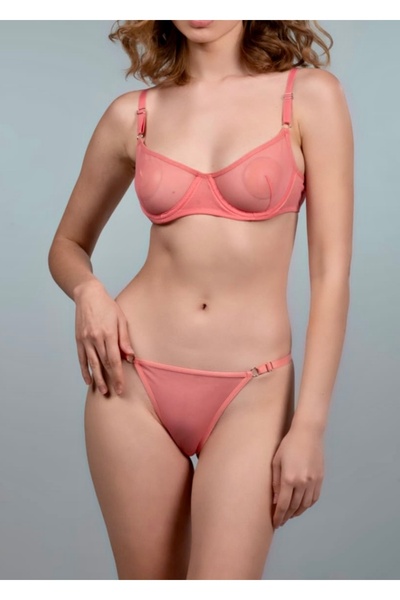 ROZENİN LINGERIE Basic Tül Balenli Rahat Kesim Tanga Hediyeli Sütyen İç Çamaş...