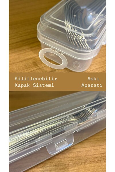 Bayev 5 Adet Multix Çatal Bıçak Kaşık Takımı Saklama Kutusu Seti Çeyizlik Set Düzenleyici Saklama Kabı