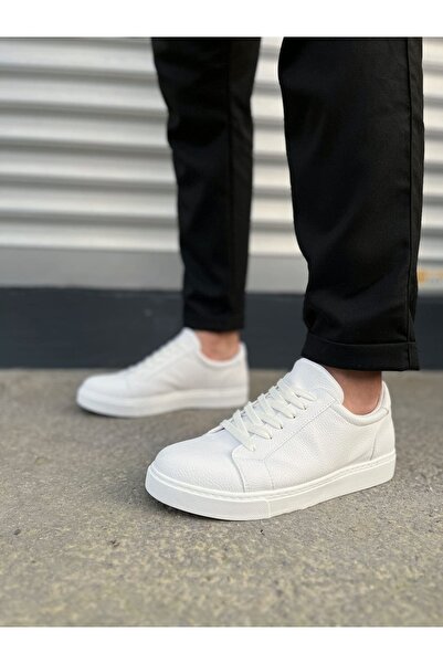 Zerenyus Jy165 Elite Lace-Up Men's Casual Sneaker - White