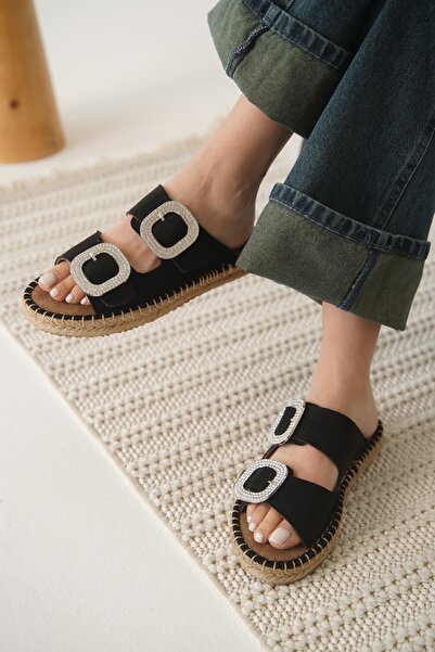 Zerenyus Tyna Premium Suede Black Stone Women's Slippers