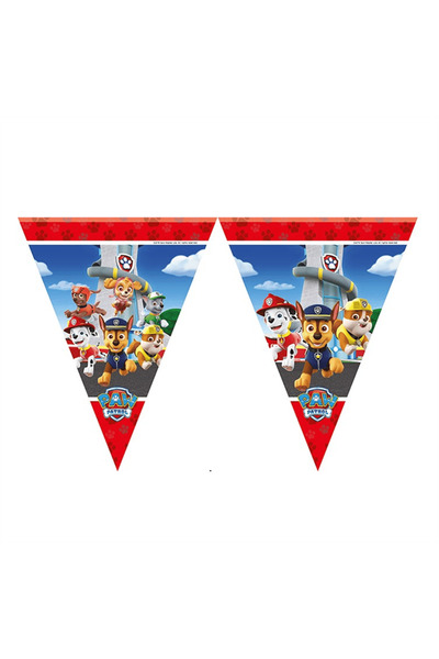 Parti Dükkanım Bayrak PAW PATROL flama üçgen 320 cm