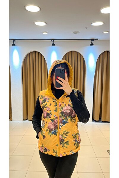 SUNAYBUTİK SARI ÇİFT TARAFLI KAZ TÜYÜ YELEK