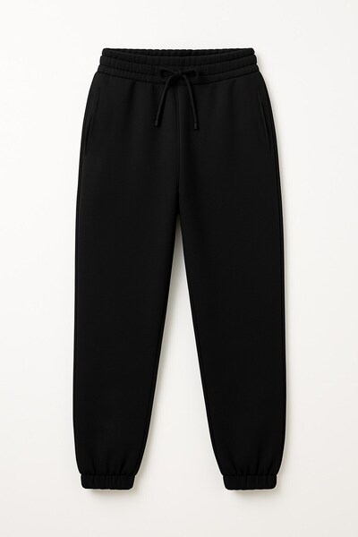 The Champ Clothing Oversize Unisex Sweatpants Black – 3-Thread Ribbed, Elasticated Waistband, Pockets, Modern Relaxed Fit
