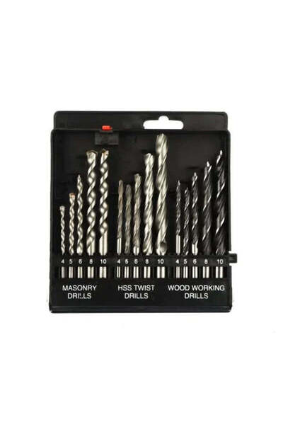 Rotor Set burghie pentru lemn, piatră și metal RBM15, 15 piese, oțel și carbon