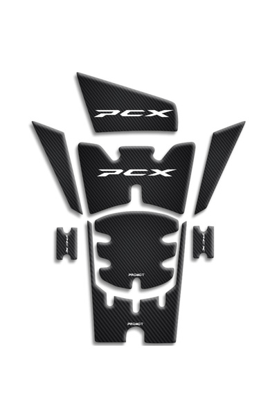 MOTOSEPETİM PCX DX-STD UYUMLU TANK PAD 3D SET 2025 MODEL 8 PARÇA 08