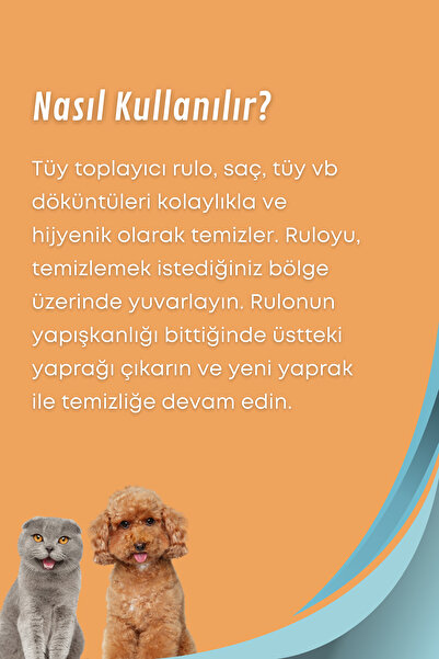 grimorlife Feather Collector Roll 50 Sheets Adhesive + 2+1 Spare Roll (Cat - Dog Hair Collector)