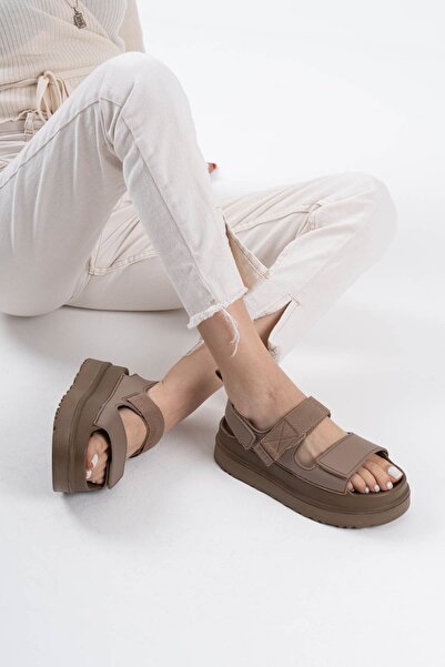 Zerenyus Zeta Premium Velcro Brown Women's Sandals