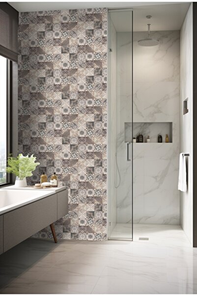 DECOMALL code164 Suya Dayanıklı Mutfak Banyo Zemin Mermer Mobilya Fayans Yapışkanlı Folyo (LAMİNASYONLU)