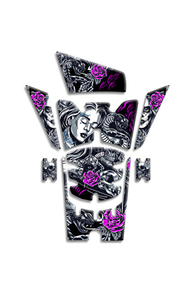 MOTOSEPETİM PCX DX-STD UYUMLU TANK PAD 3D SET 2025 MODEL 8 PARÇA 02