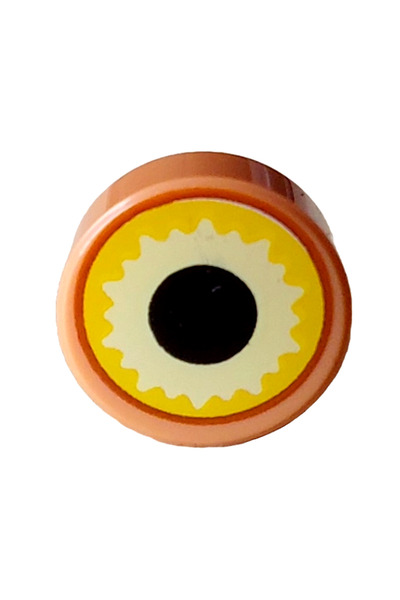 LEGO Original Accessory Moc Custom Brick Plate Round 1 X 1 Monster Yellow Ora...