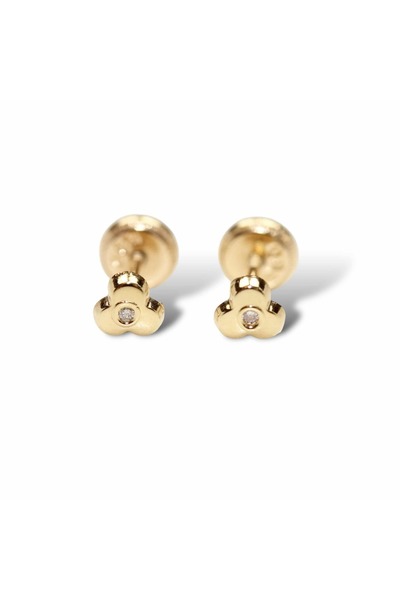 Diva Gold Gold earrings with diamond