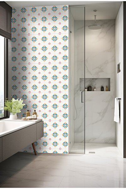 DECOMALL K-36 Kendinden Yapışkanlı FOLYO KARO Suya Dayanıklı Mutfak Banyo Zemin Kaplama 30x30 Cm(4 ADET)