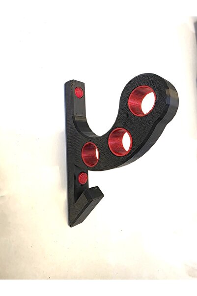 3dfabrick Kask , Mont ve Anahtar Duvar Askısı Kask Tutucu Mont Askılıklı Vida Dübel Dahil Siyah-Kırmızı