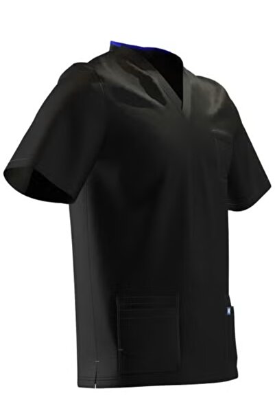 RZ Scrub Comfortable Lycra Doctor Nurse Uniform Set Scrubs Uniform Surgical Suit black color.