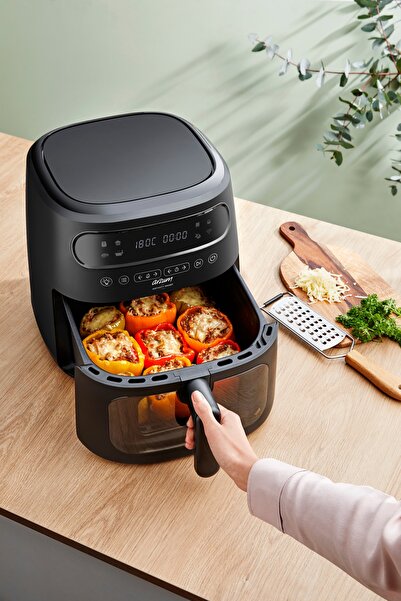 Arzum Airtasty Smart 7.5 L Sıcak Hava Fritözü Siyah - AR2076
