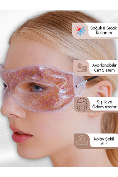 Vanaca Grup Simli Sıcak‑soğuk Termojel Buzlu Göz Maskesi, Baş ağrısı, Göz Altı, Ödem Ve Şişlik Giderici.