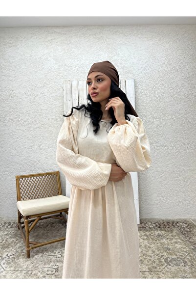 KÜÇÜĞÜM BUTİK Кафява поплинова бандана