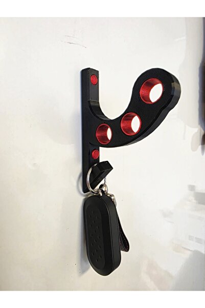 3dfabrick Kask , Mont ve Anahtar Duvar Askısı Kask Tutucu Mont Askılıklı Vida Dübel Dahil Siyah-Kırmızı