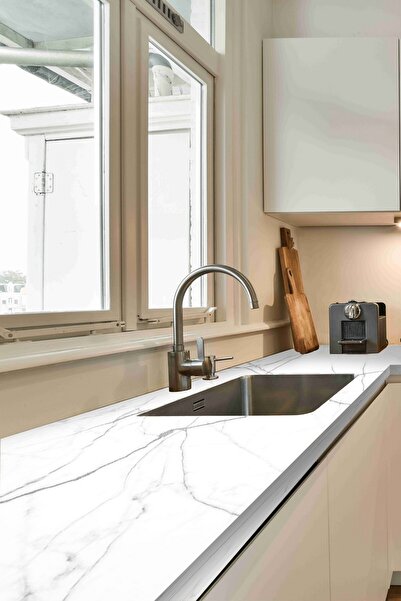 DECOMALL CodeK-16 Kendinden Yapışkanlı FOLYO KARO Suya Dayanıklı Mutfak Banyo Zemin Kaplama 30x30 Cm(4 ADET)