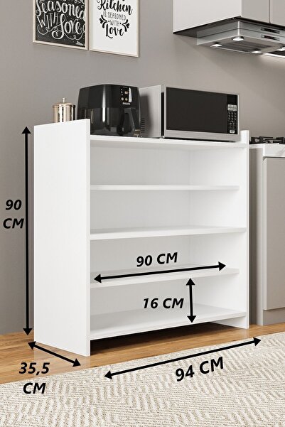AEKA AE-3060 FORUM BEYAZ 4 KAPAKLI, 4 RAFLI, ÇOK AMAÇLI DOLAP,AYAKKABILIK, KAHVE KÖŞESİ, BALKON, BANYO,