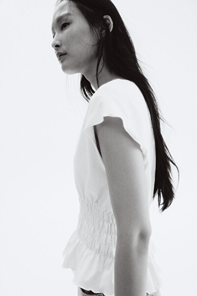 H&M Büzgülü ve Pamuklu Üst