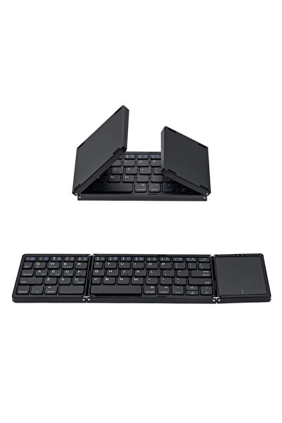 S-Line Katlanabilir Kablosuz Bluetooth Klavye Touchpadli Taşınabilir