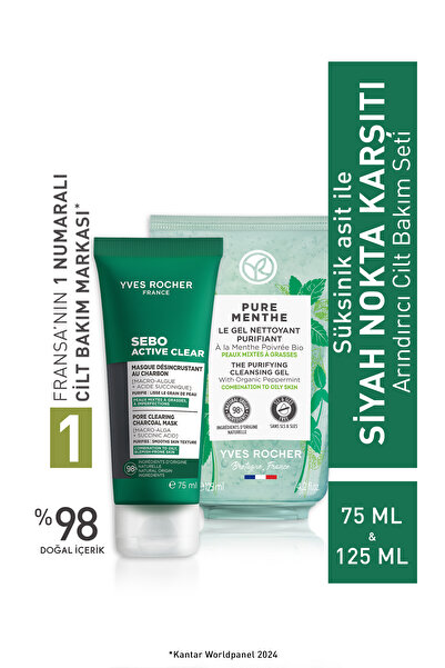 Yves Rocher Süksinik Asit ile Siyah Nokta Karşıtı Arındırıcı Cilt Bakım Seti