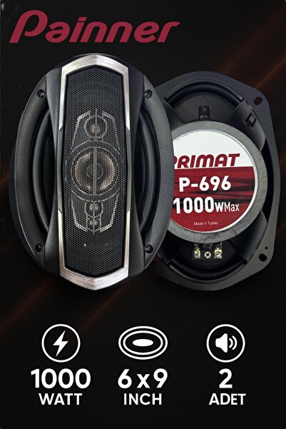 Painner P-696 1000 Watt Oto Hoparlör Oval 6x9 (16-24CM) Araba Hoparlör 2 Adet...