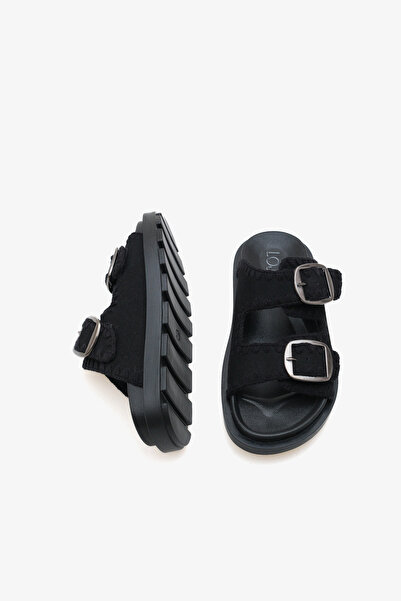 LOJO Women's Double Band Buckle Thick Sole Casual Slippers Gavrio