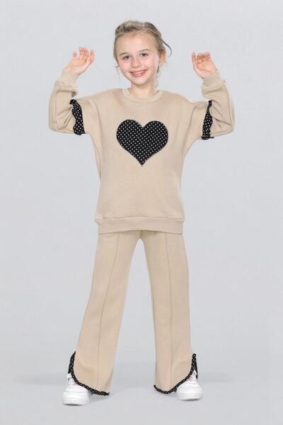 NoveraM بدلة بناتي مكونة من قطعتين من اللؤلؤ والنقاط