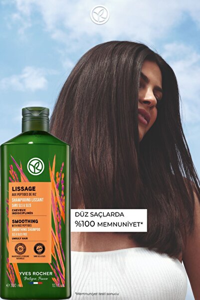 Yves Rocher Yatıştırıcı Prebiyotik Şampuan-Asi ve Kabarık Saçlar / Lissage-SLS,SLES İçermez,Vegan-300ml