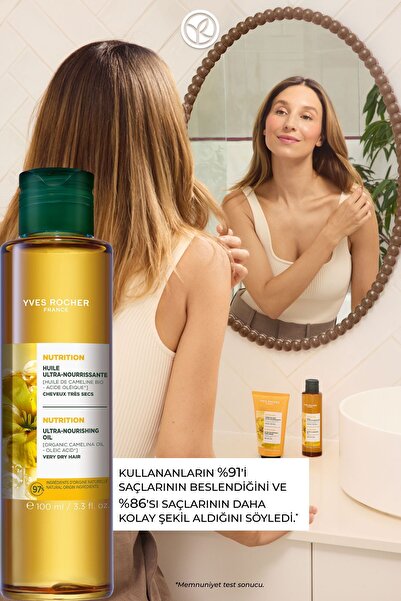 Yves Rocher Besleyici Kamelina Bakım Yağı - Kuru Çok Kuru Saçlar / Nutrition - Vegan -100ml