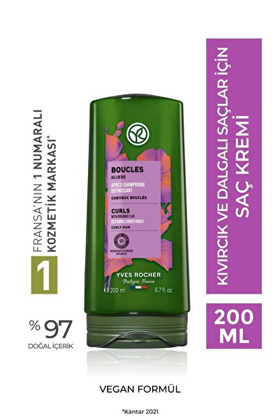 Yves Rocher Bukle Belirginleştirici Saç Kremi - Kıvırcık ve Dalgalı Saçlar - Boucle -Vegan -200ml