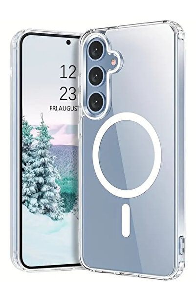 KVK PRİVACY Samsung Galaxy S23 FE Şeffaf MagSafe Kılıf Darbe Emici Silikon, K...