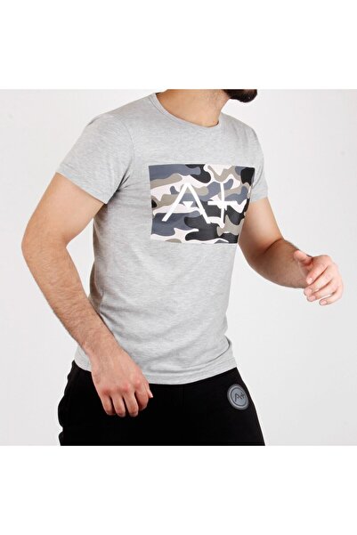 SailLakers A+ Marche Men's Gray Printed T-shirt