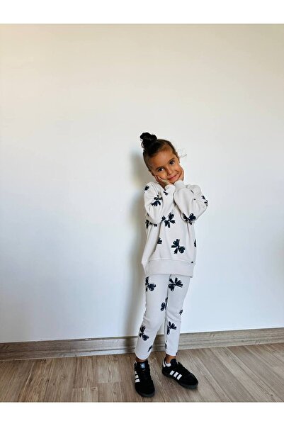 Alvadonna Flower Patterned Girl's Tights Set