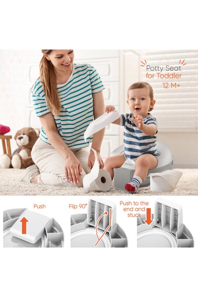 Gezenbebe Portable Travel Potty for Kids | Foldable Training Toilet for Toddler with Storage Bags