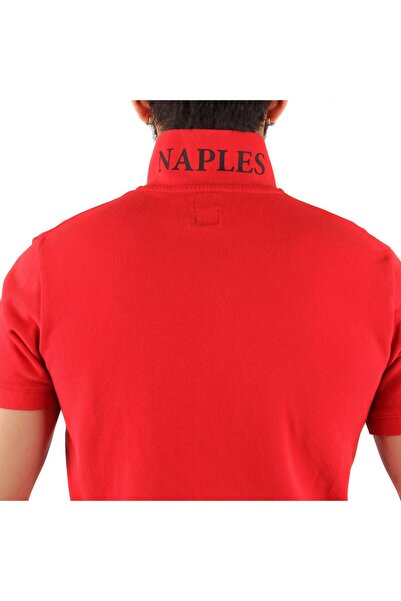 SailLakers Ανδρικό μπλουζάκι με γιακά πόλο σε κόκκινο χρώμα A+ Naples
