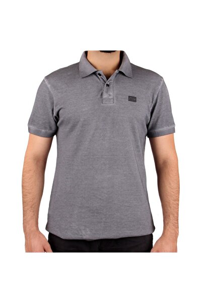 SailLakers Ανδρικό μπλουζάκι με γκρι γιακά πόλο A+ Naples