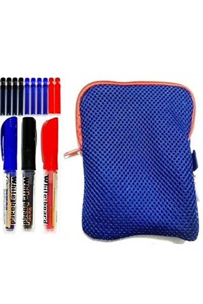 Mahi Max 3'lü Tüplü Byb Kartuşlu Tahta Kalemi 4 Mavi 4 Siyah 2 Kırmızı Kartuş...