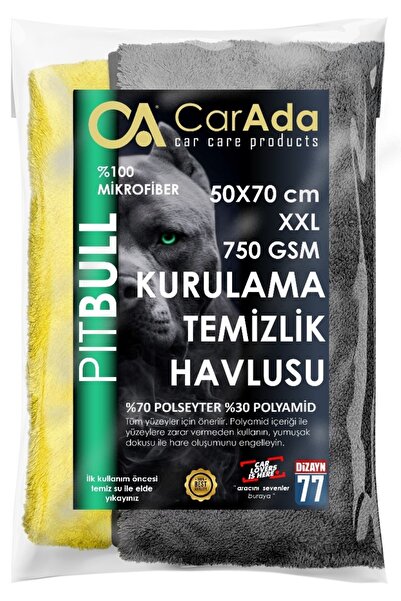 CarAda Mikrofiber Oto Kurulama Ve Temizlik Havlusu 50cmx70cm/750gsm