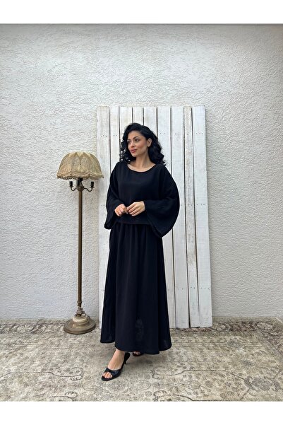 KÜÇÜĞÜM BUTİK Black Muslin Casual Blouse and Flared Skirt Set (Set of 2)