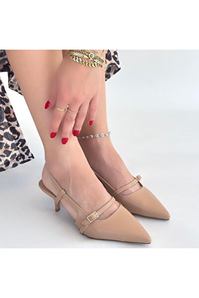 BESKAR Darina Nude Skin Heeled Shoes