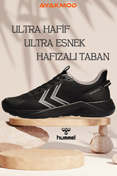 hummel Siyah Tekstil Hafif Esnek Unisex Spor Ayakkabı 900795 Hml Solar Performance